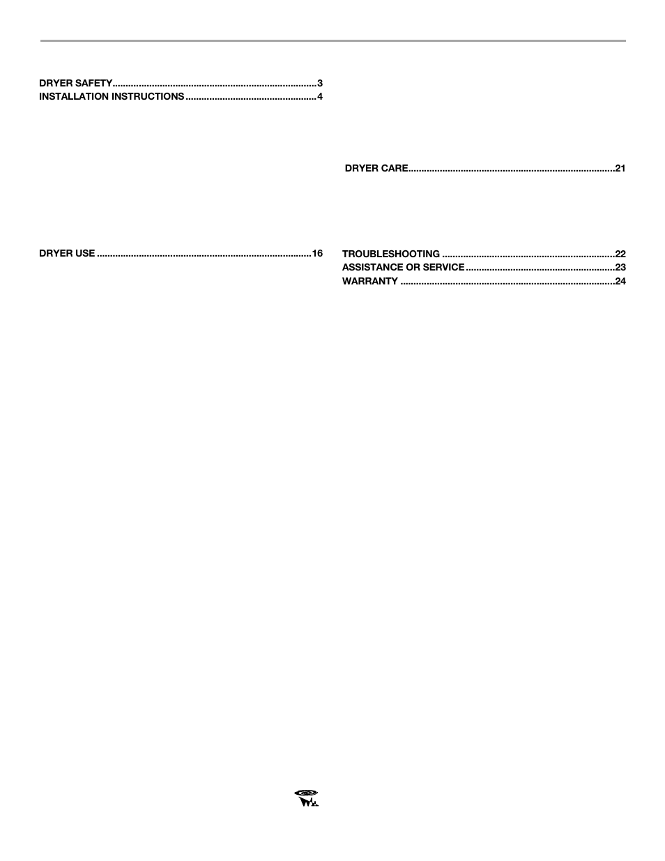 Whirlpool ELECTRONIC ELECTRIC DRYER User Manual | Page 2 / 24