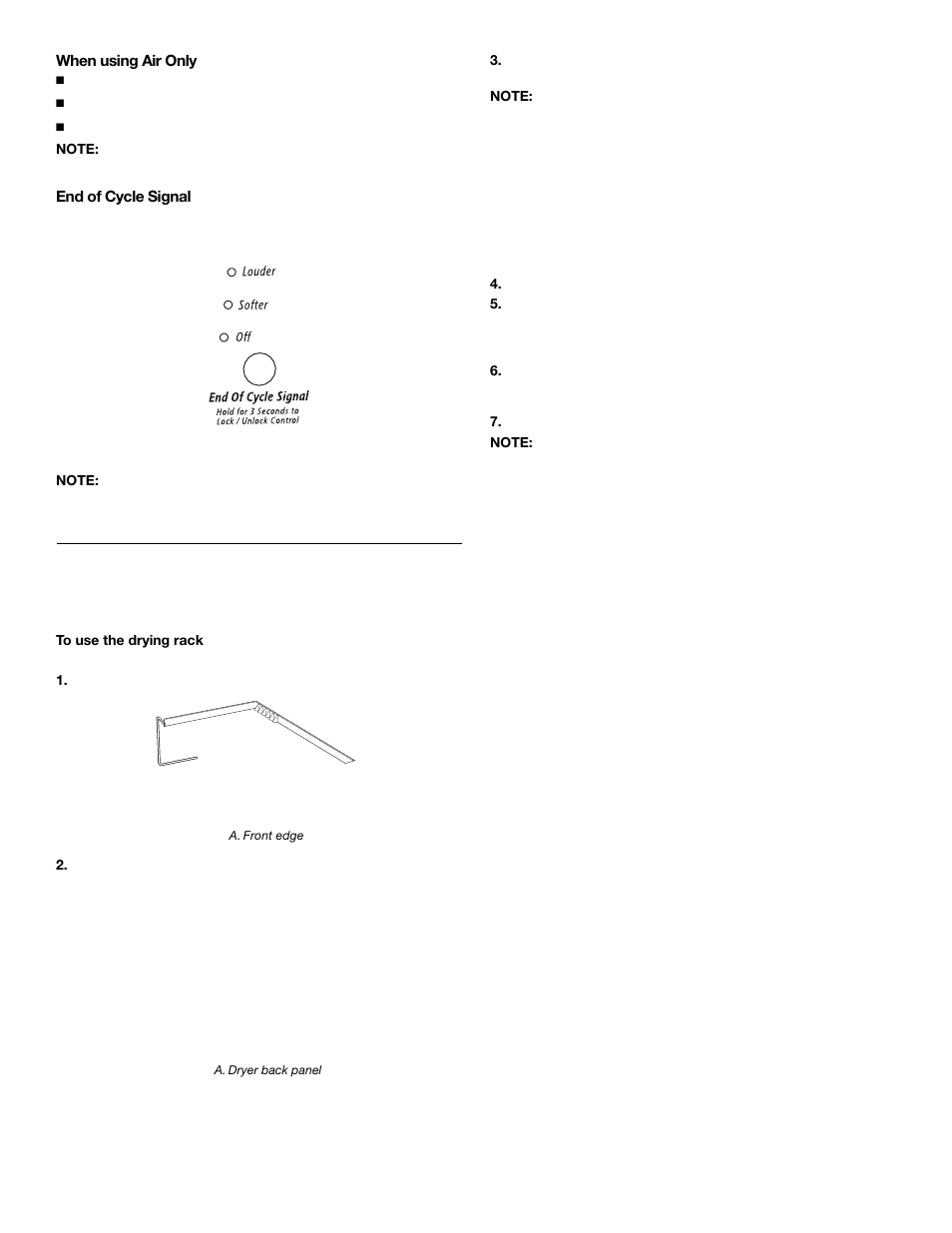 Drying rack | Whirlpool ELECTRONIC ELECTRIC DRYER User Manual | Page 20 / 24