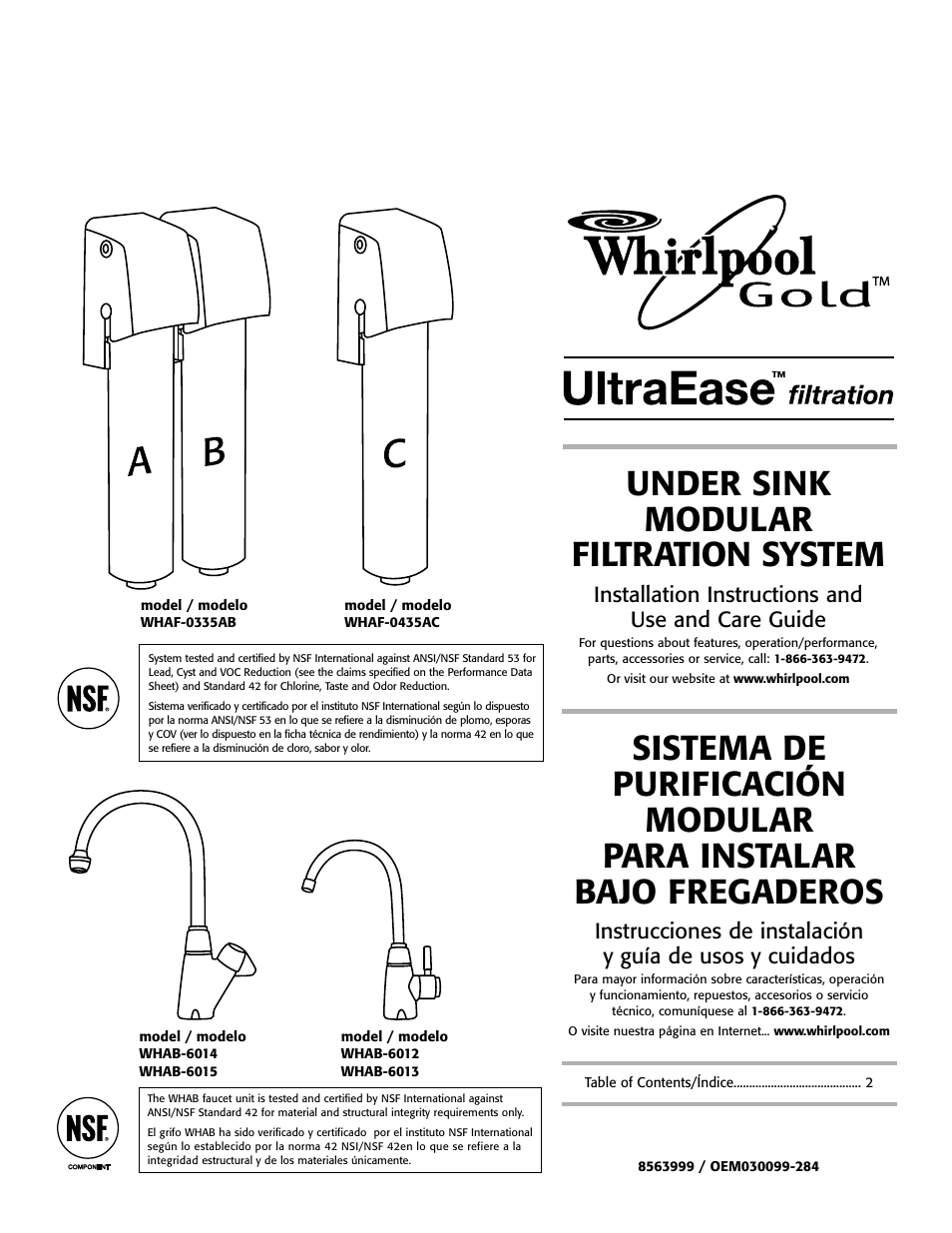 Whirlpool WHAB-6015 User Manual | 35 pages