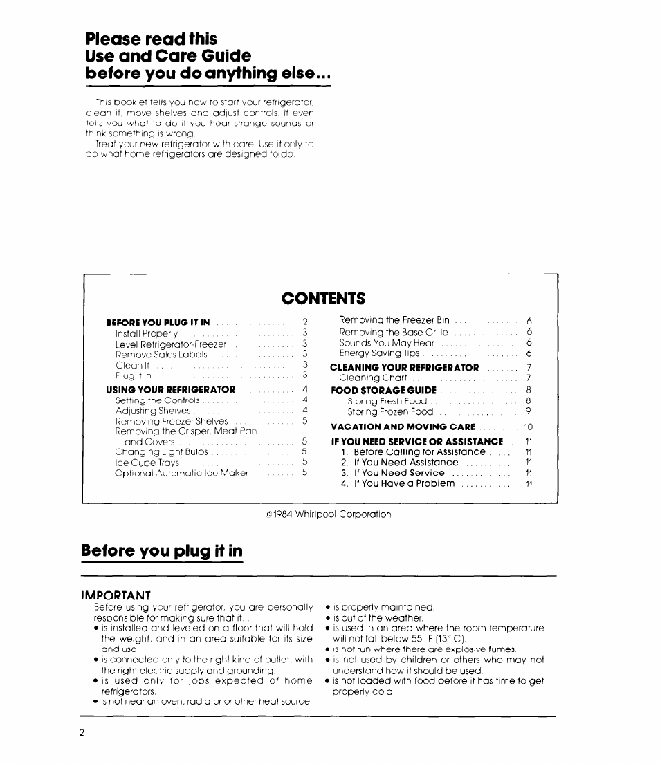 Whirlpool ED19TK User Manual | Page 2 / 12