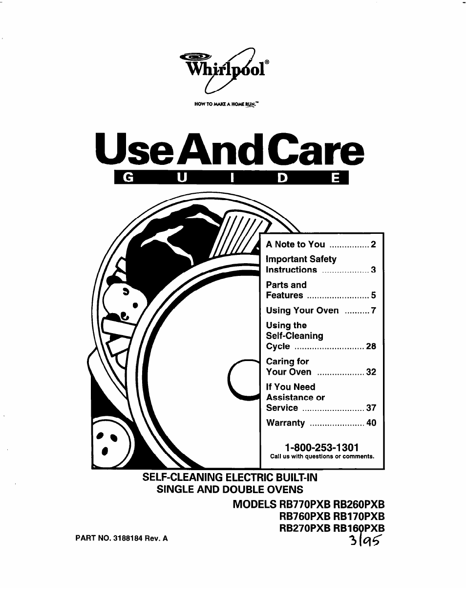 Whirlpool RB770PXB User Manual | 40 pages