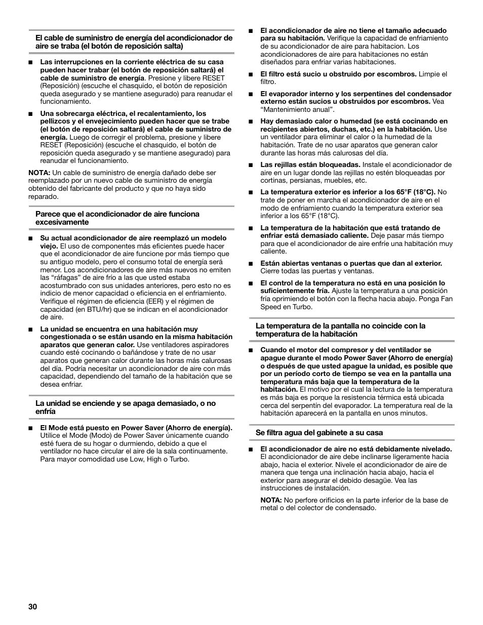 Whirlpool ACC082XR0 User Manual | Page 30 / 32