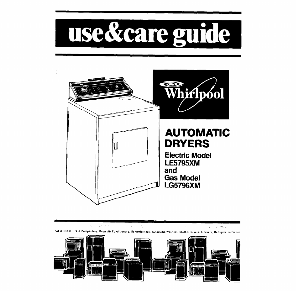 Whirlpool ELECTRIC LE5795XM User Manual | 12 pages