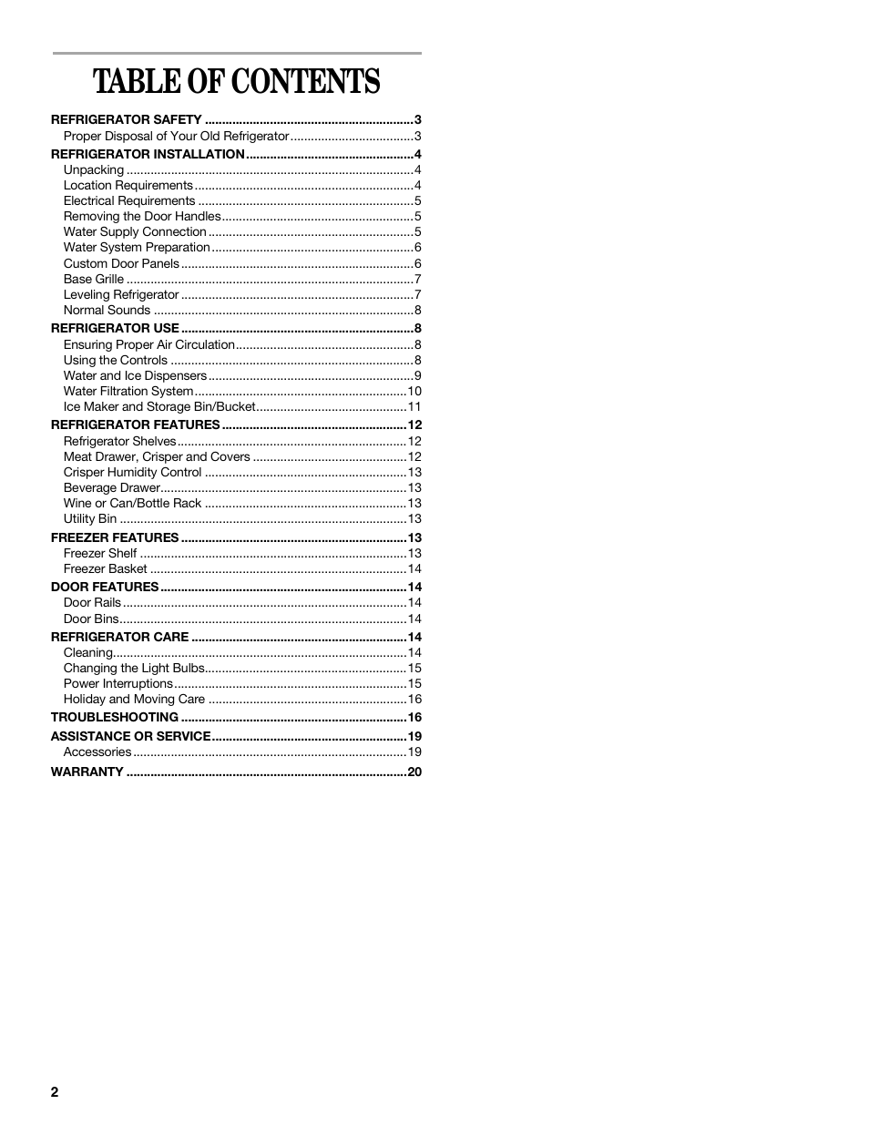 Whirlpool 6GC5THGXKS00 User Manual | Page 2 / 20