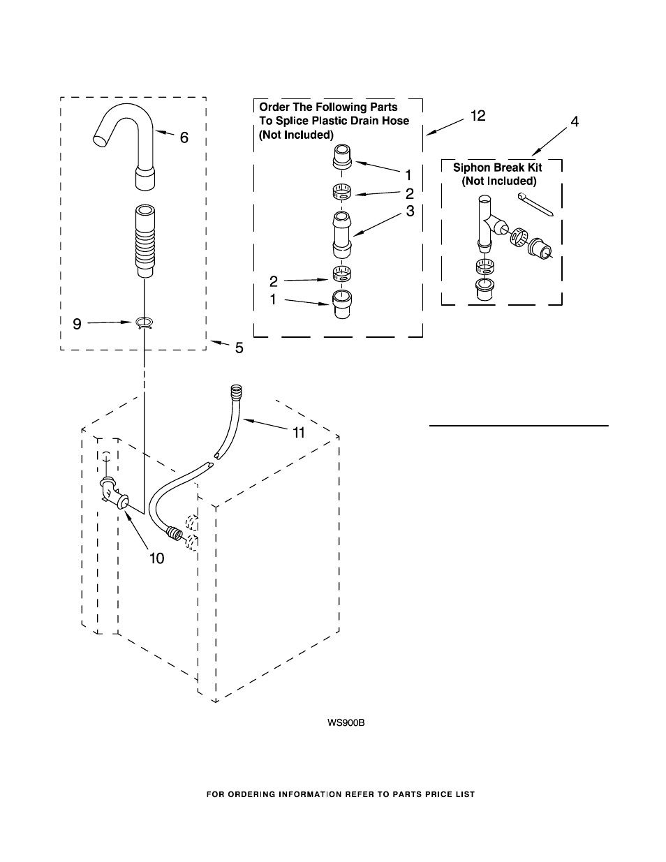 Washer water system, Washer water system parts | Whirlpool LTG5243DQ1 User Manual | Page 14 / 19