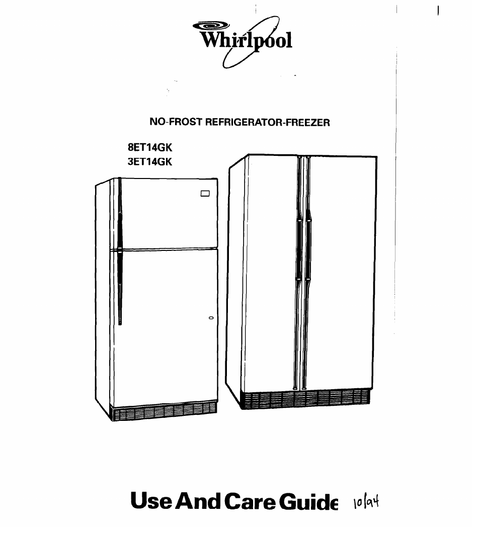 Whirlpool 8ET14GK User Manual | 21 pages