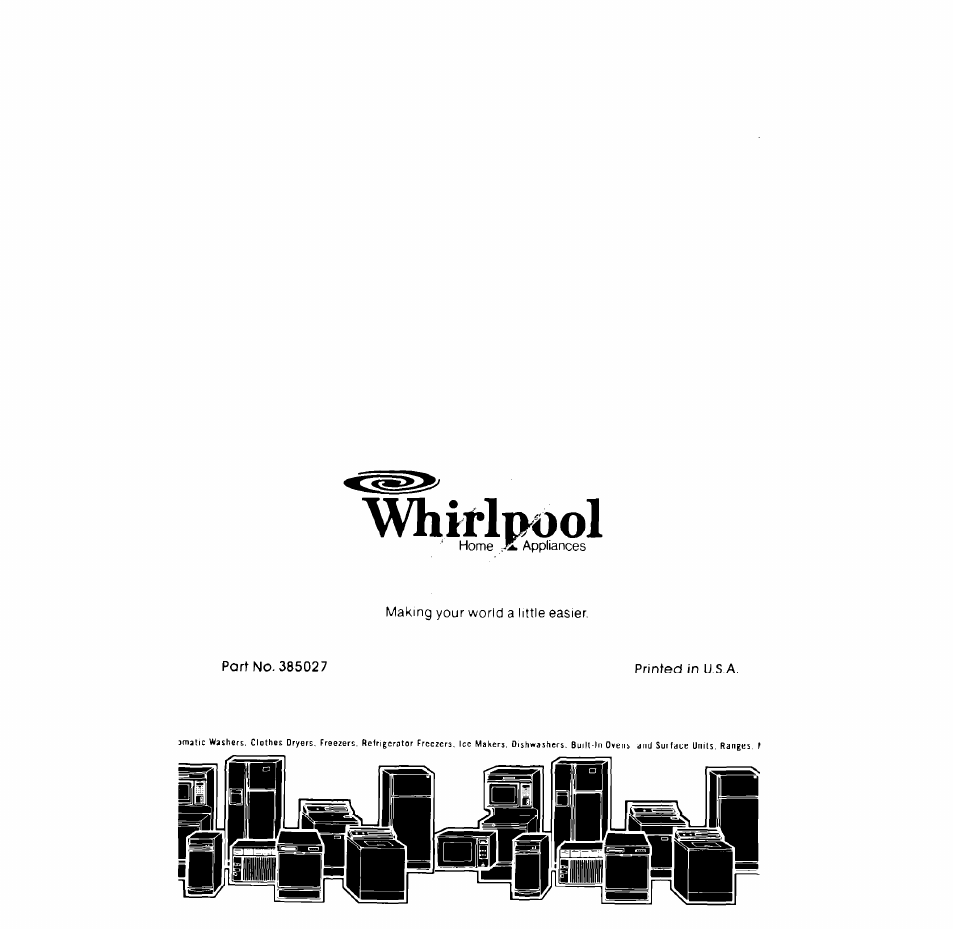 Making your world a little easier | Whirlpool GLA7900XM User Manual | Page 12 / 12