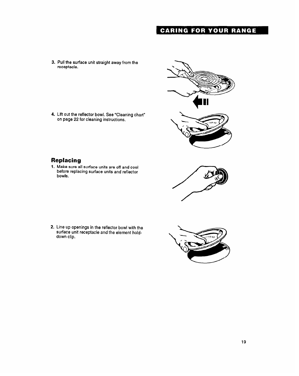 Replacing | Whirlpool FEP340Y User Manual | Page 19 / 28