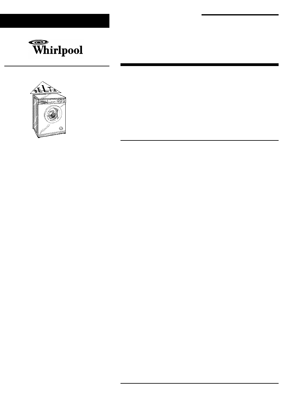 Whirlpool AWM8125 User Manual | 17 pages