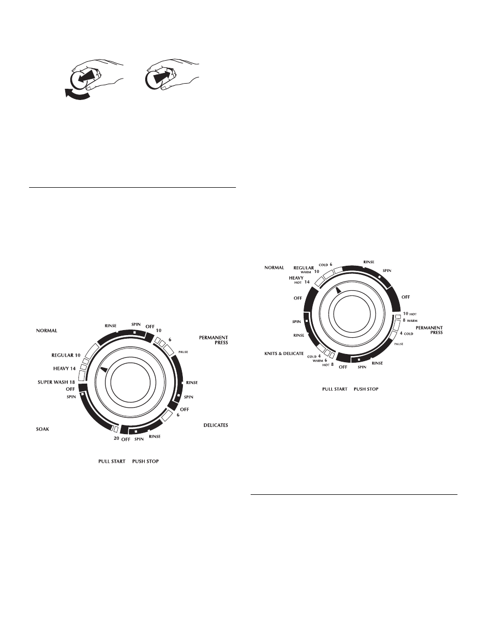 Selecting a cycle and time, Rinse and spin, Cycle time and temperature options | Whirlpool Conservator 3953964 User Manual | Page 7 / 12