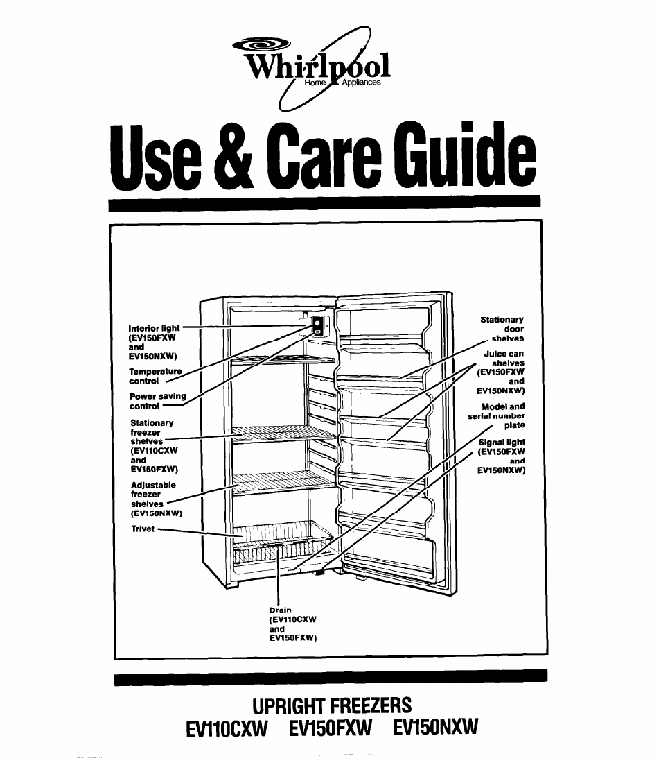 Whirlpool EVl5OFXW User Manual | 8 pages