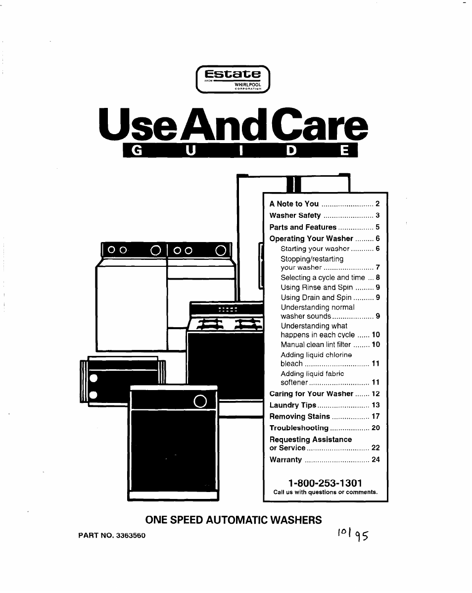 Whirlpool 3363560 User Manual | 23 pages