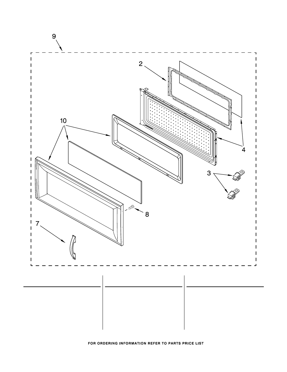 Illus. part, No. no. description, Door parts | Whirlpool GH4155XPT1 User Manual | Page 2 / 7