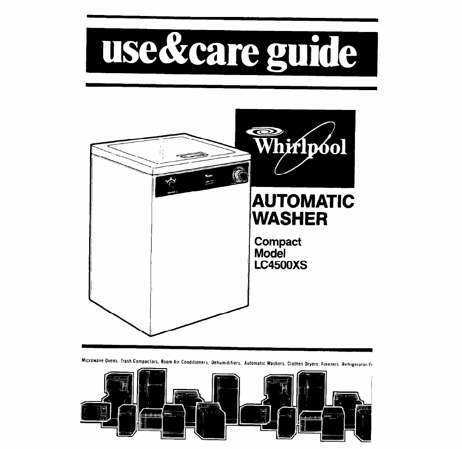 Whirlpool LC45OOXS User Manual | 12 pages