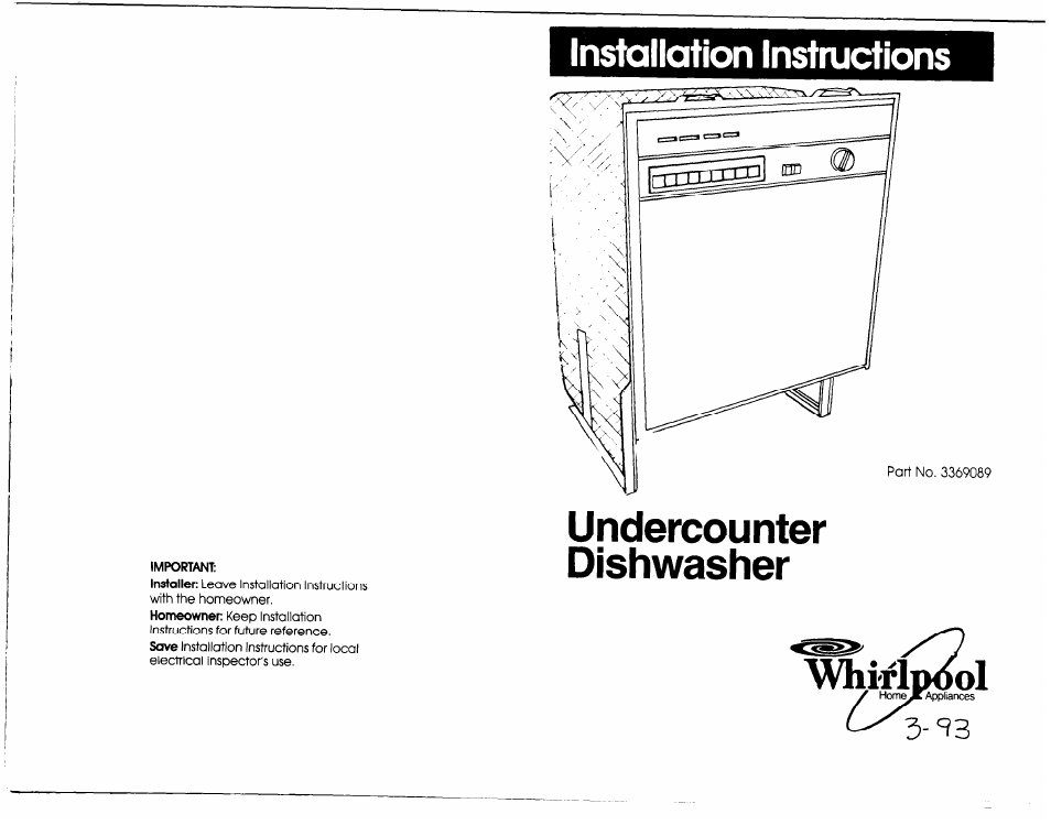 Whirlpool 3369089 User Manual | 7 pages