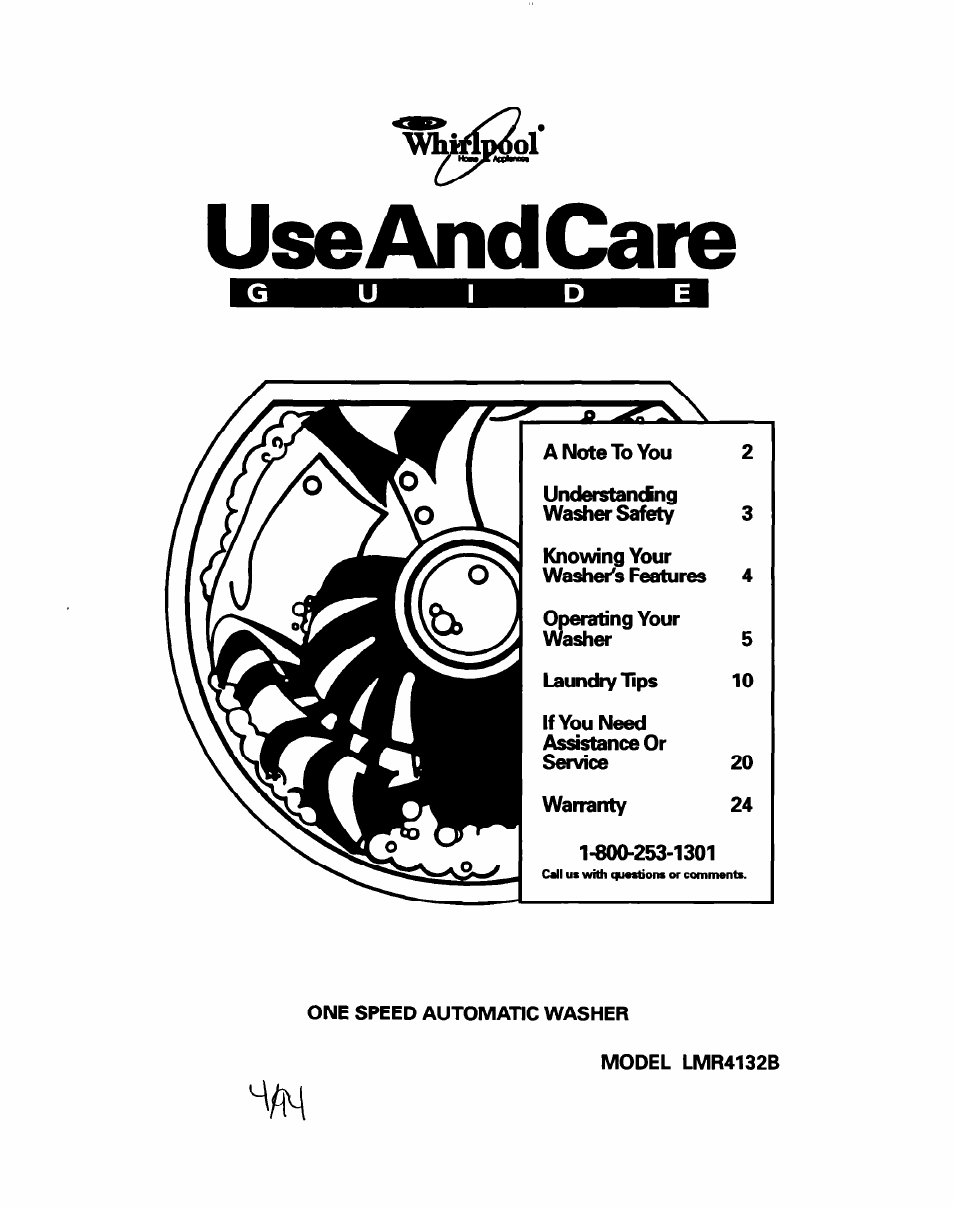 Whirlpool LMR4132B User Manual | 22 pages