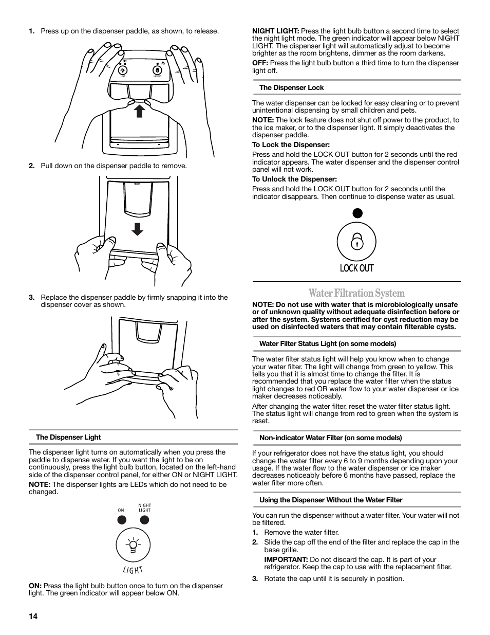 Water filtration system | Whirlpool 2302309 User Manual | Page 14 / 60