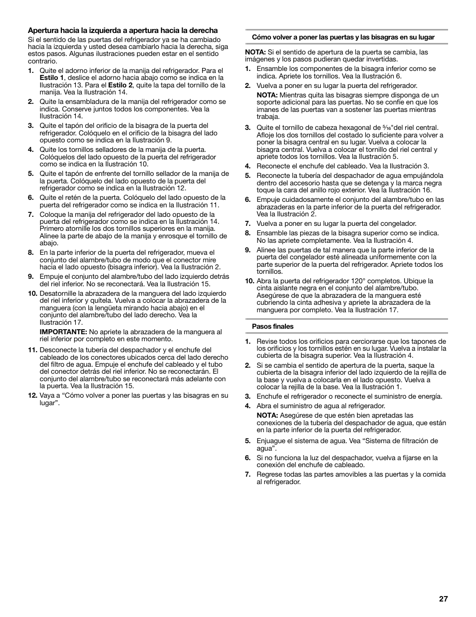 Whirlpool 2302309 User Manual | Page 27 / 60