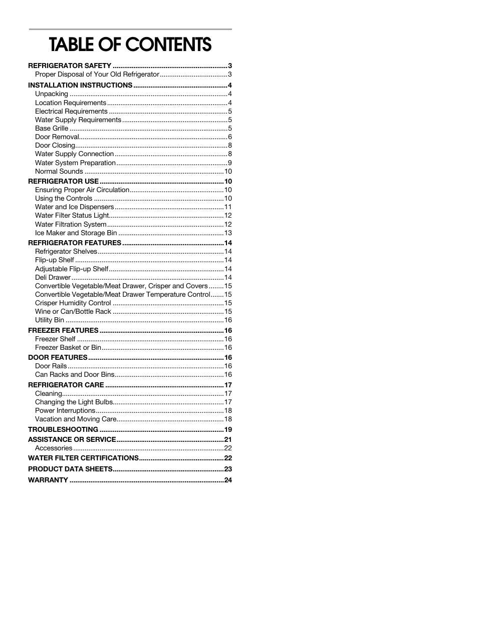 Whirlpool 2188766 User Manual | Page 2 / 24