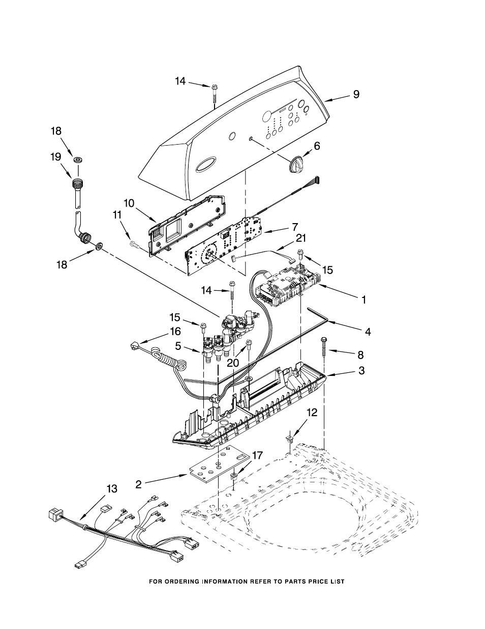 Control panel, Control panel parts | Whirlpool wtw6600sw1 User Manual | Page 3 / 8