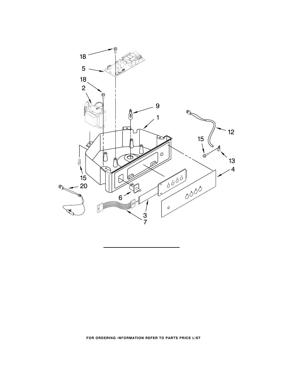 Control panel, Control panel parts | Whirlpool GI15NFLTB1 User Manual | Page 6 / 9