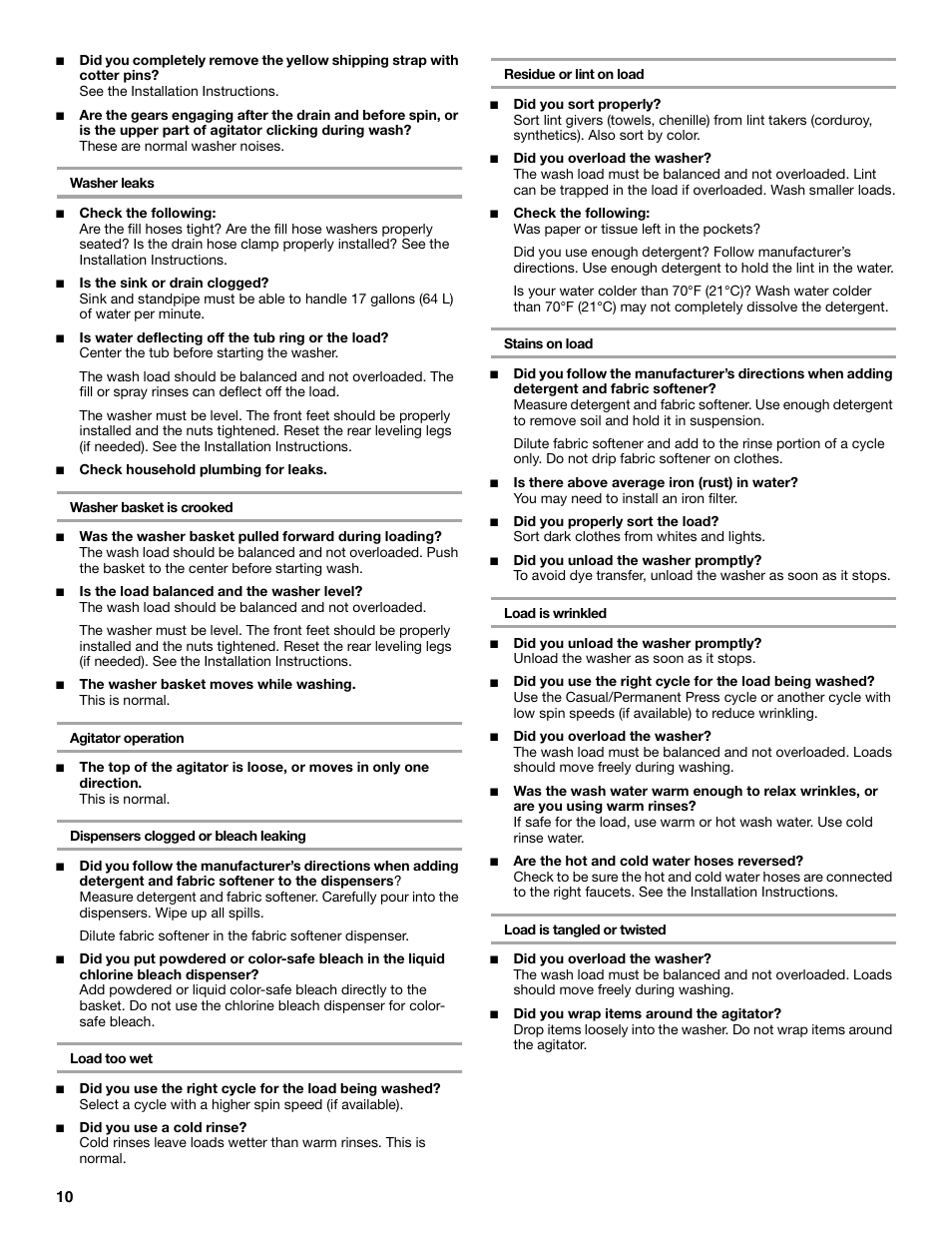 Whirlpool 3955155A User Manual | Page 10 / 12