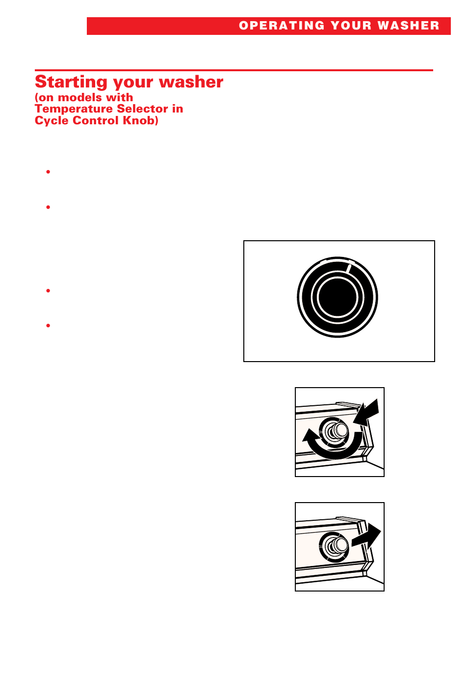 Starting your washer | Whirlpool Roper RAB3132EW0 User Manual | Page 9 / 28