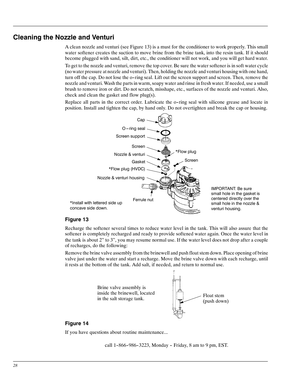 Cleaning the nozzle and venturi | Whirlpool WHES30 User Manual | Page 28 / 39