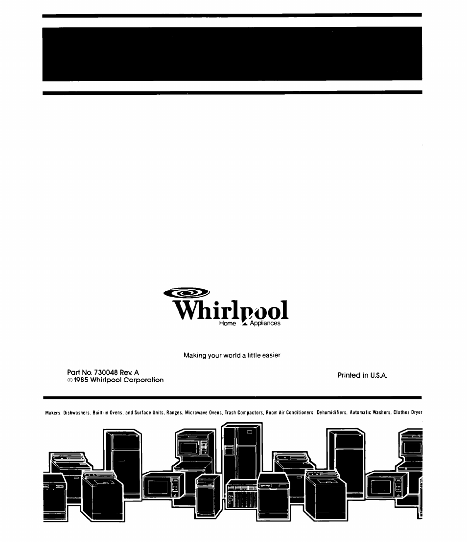 Vhiгl|!ool | Whirlpool EHOSOF User Manual | Page 12 / 12