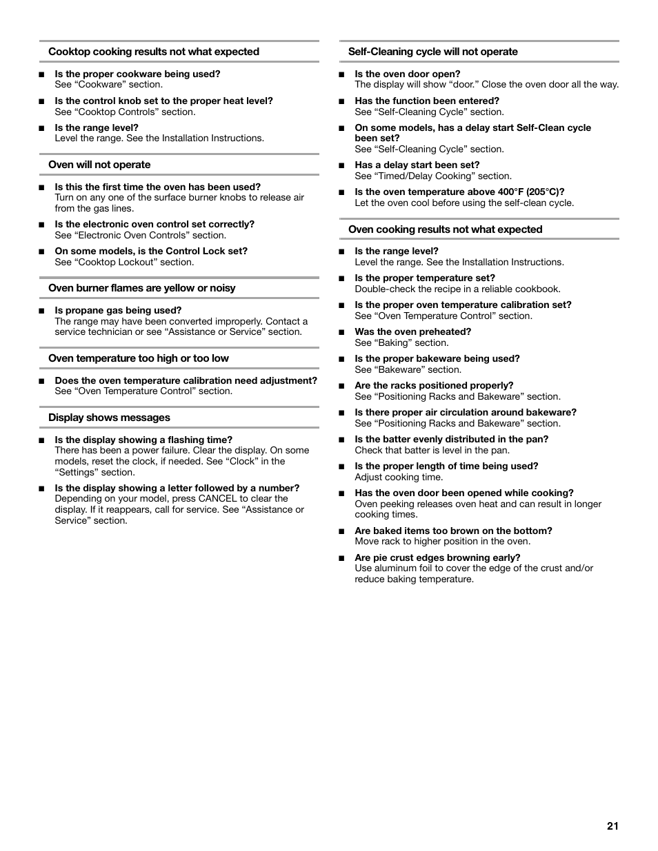 Whirlpool GGG388LX User Manual | Page 21 / 24