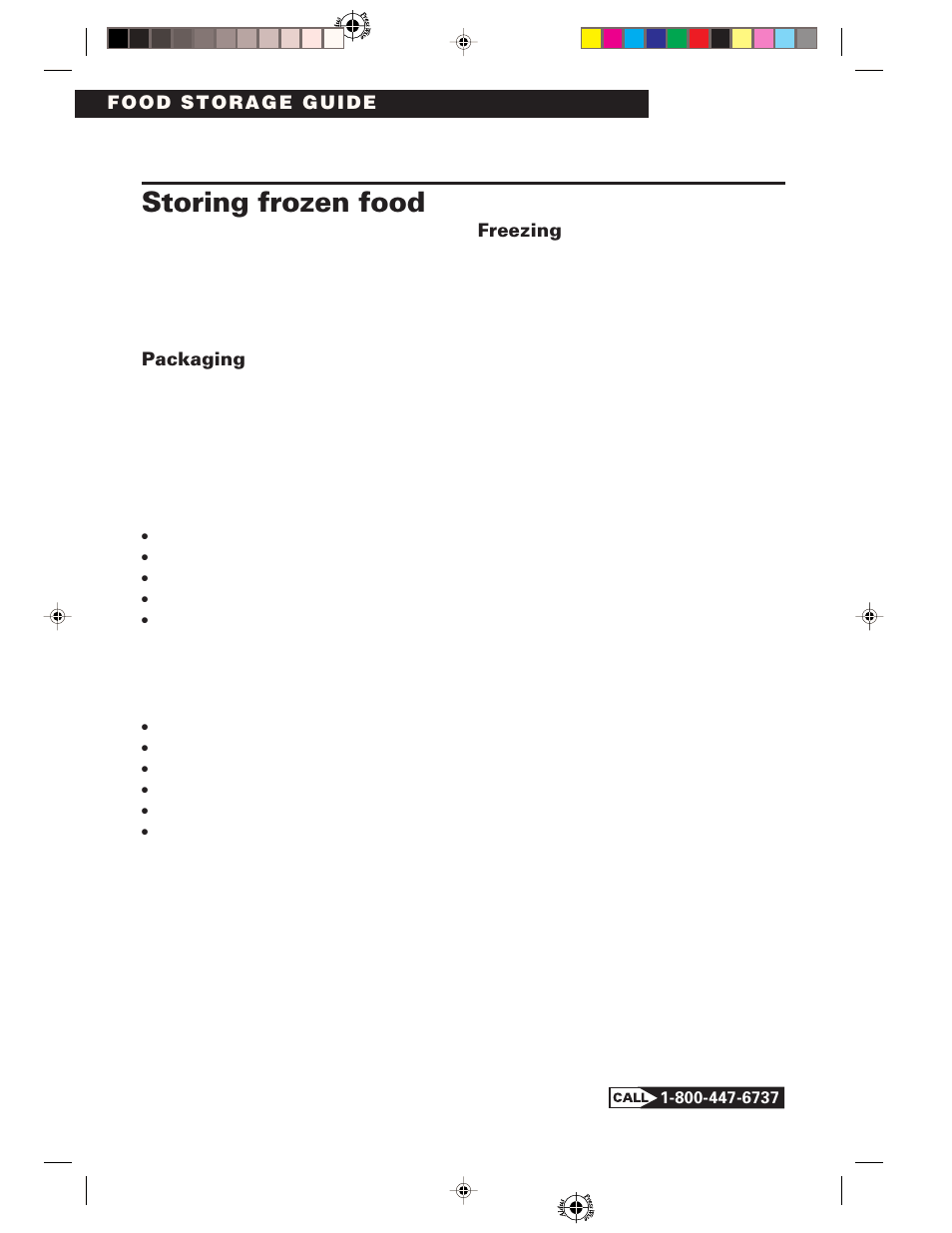 Storing frozen food | Whirlpool 1-34850/4390527 User Manual | Page 14 / 20
