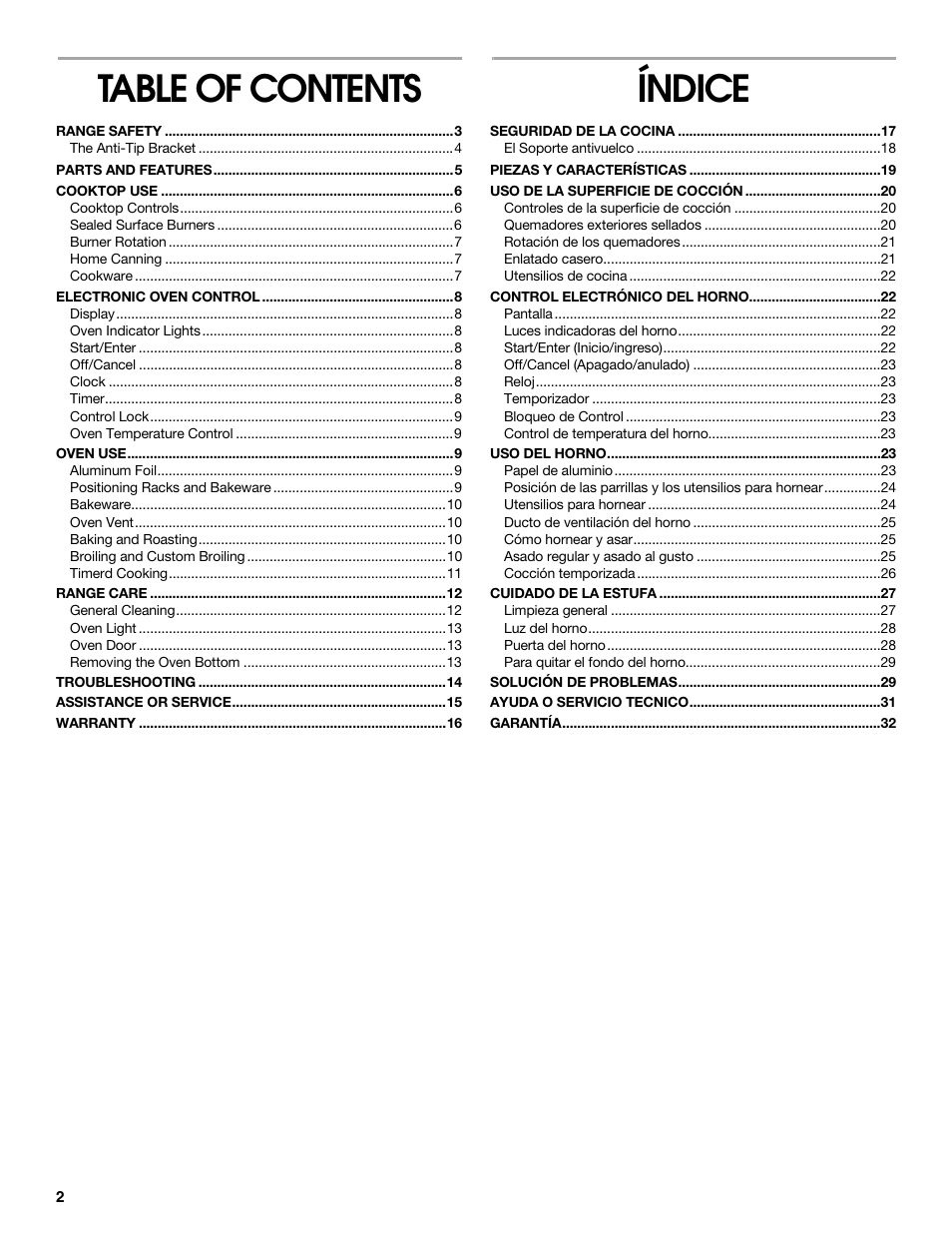 Whirlpool 98012565 User Manual | Page 2 / 32