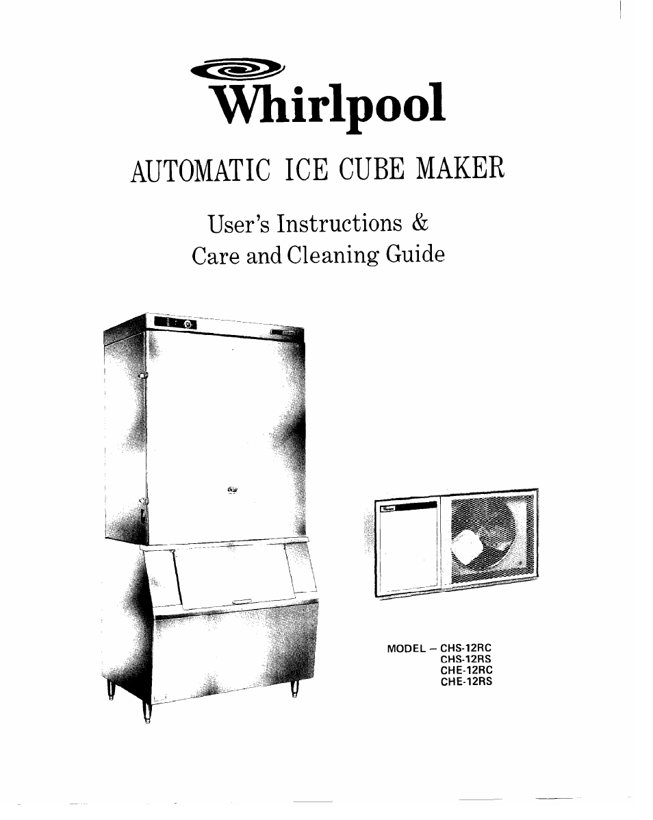 Whirlpool CHS-12RC User Manual | 6 pages