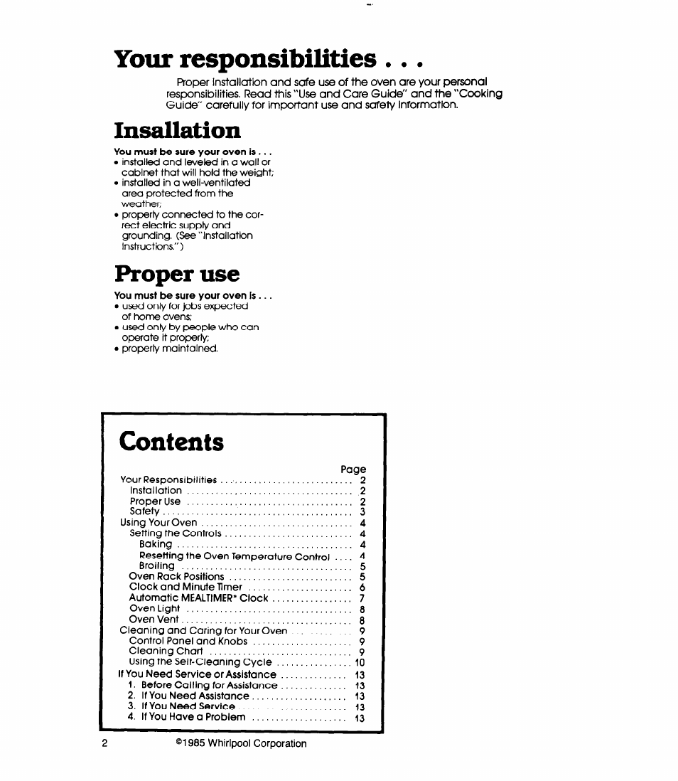 Whirlpool RB16OPXL User Manual | Page 2 / 16