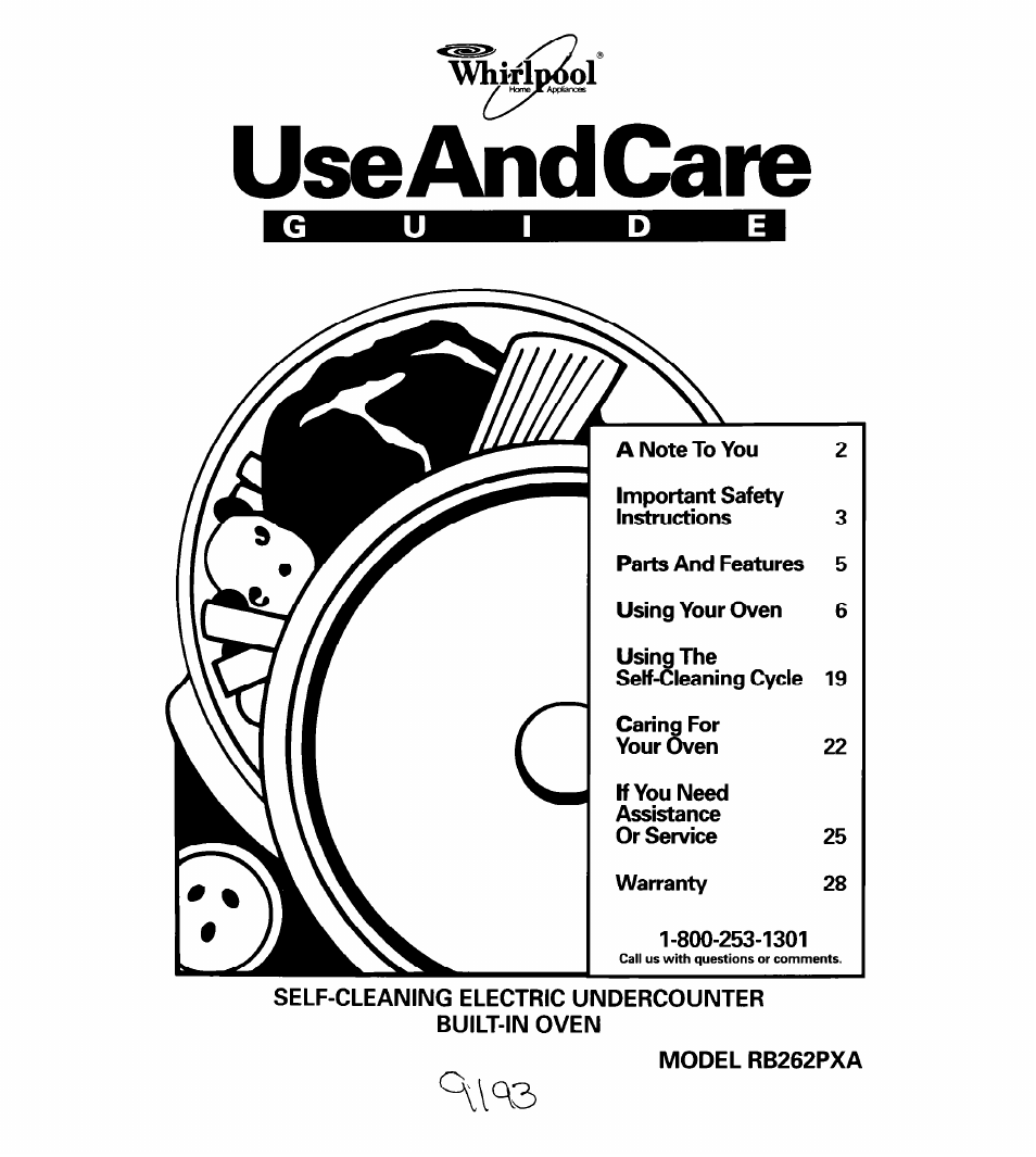 Whirlpool RB262PXA User Manual | 28 pages