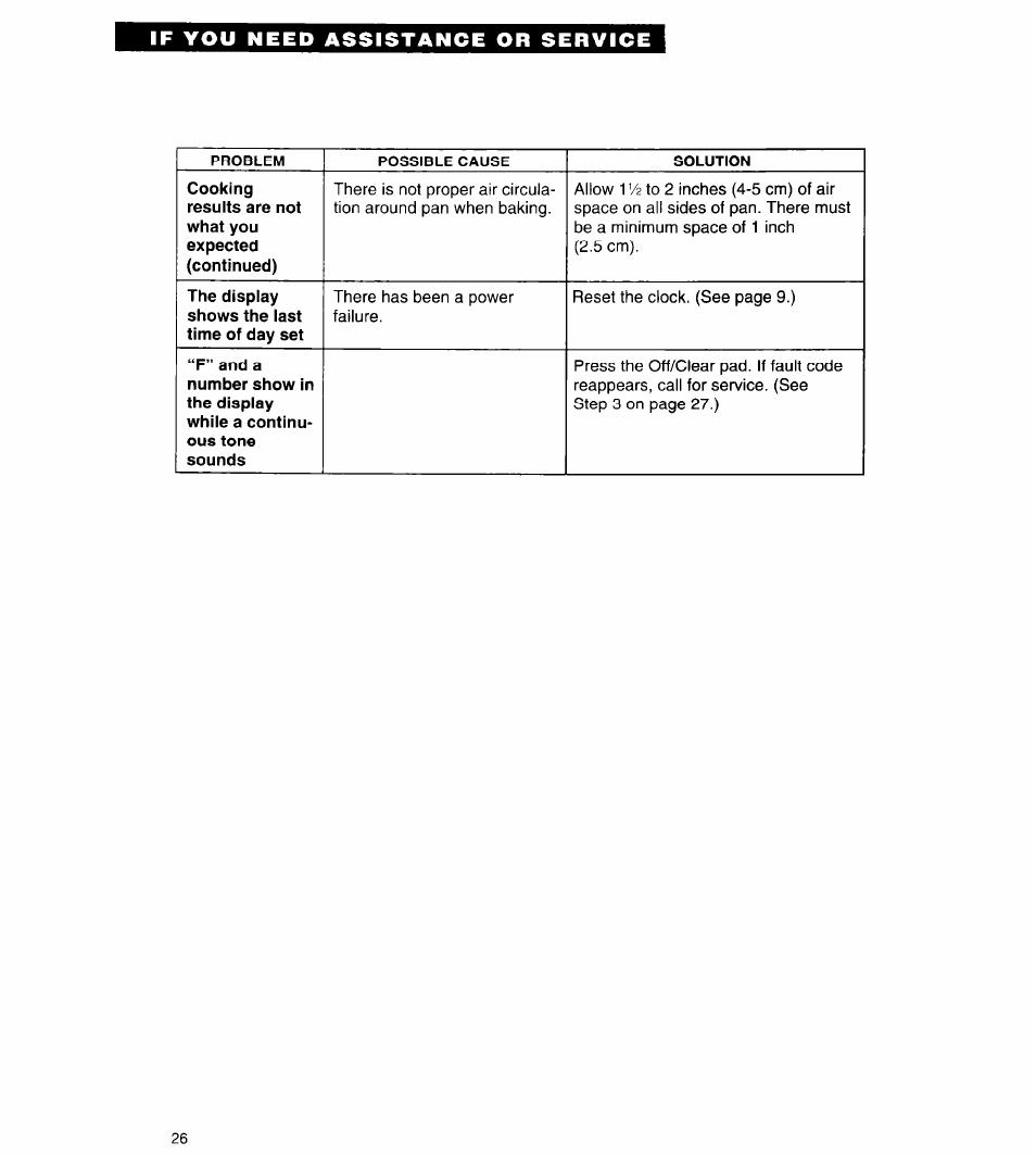 If you need assistance or service | Whirlpool RB262PXA User Manual | Page 26 / 28