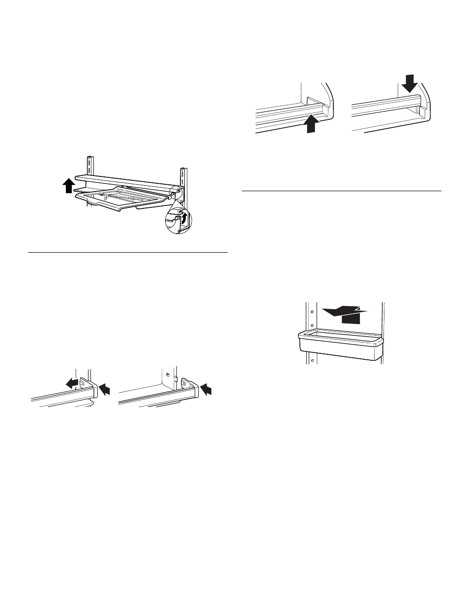 Door rails, Door bins, On some models) | Whirlpool 8ET8MTKXKT00 User Manual | Page 17 / 27