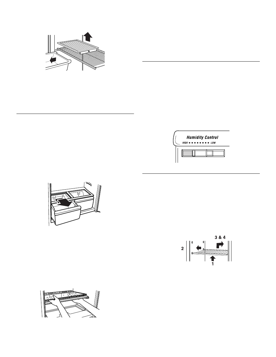 Crisper and crisper cover, Crisper humidity control, Freezer shelf | On some models) | Whirlpool 8ET8MTKXKT00 User Manual | Page 19 / 27