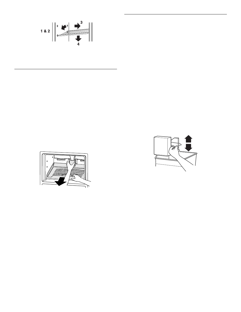 Pull-out freezer floor, Ice maker operation, On some models) | Whirlpool 8ET8MTKXKT00 User Manual | Page 20 / 27