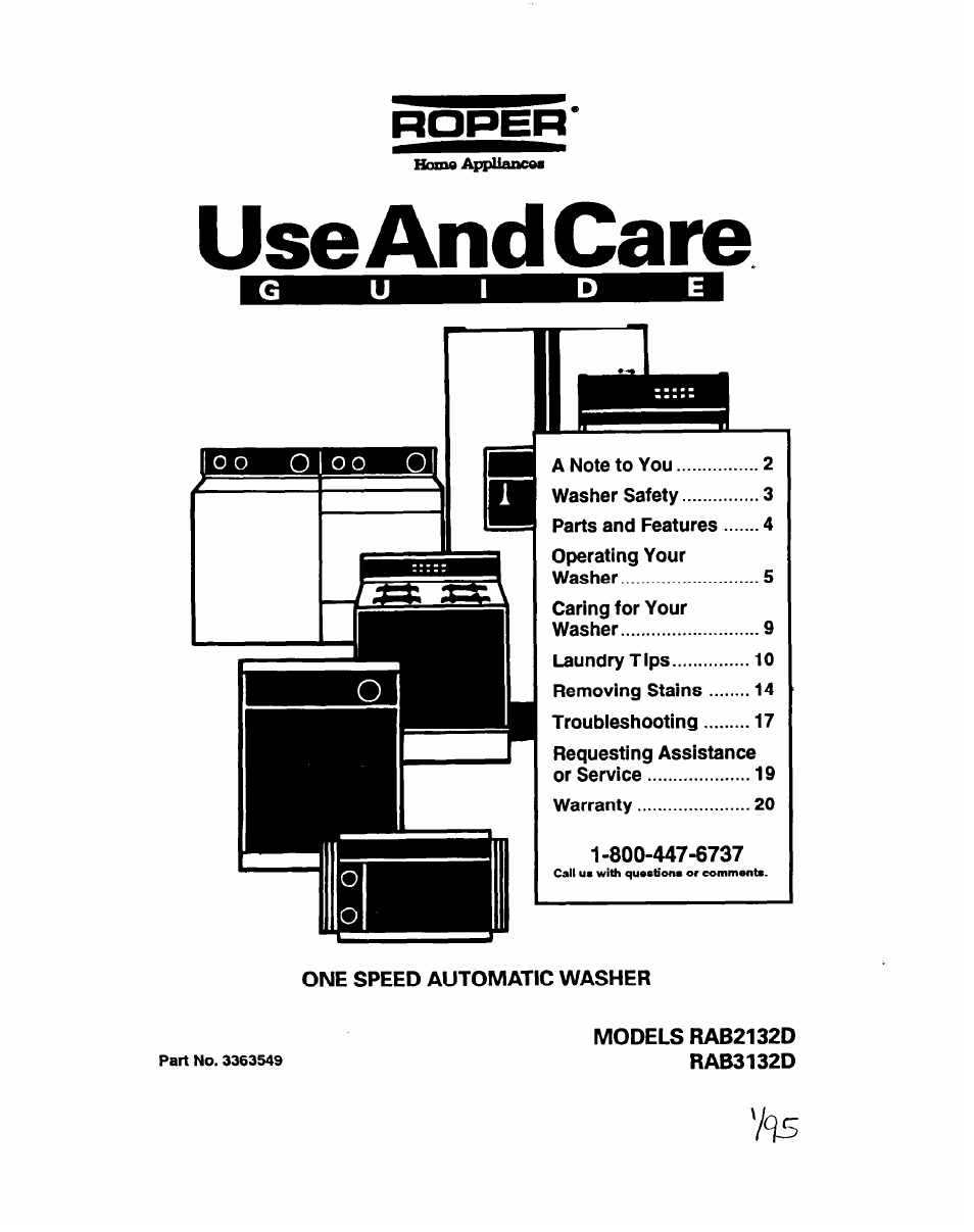 Whirlpool RAB3132D User Manual | 20 pages