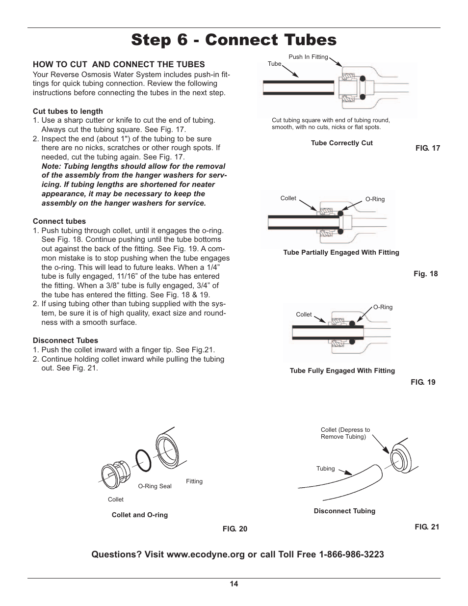 Step 6 - connect tubes | Whirlpool WHER25 User Manual | Page 14 / 27