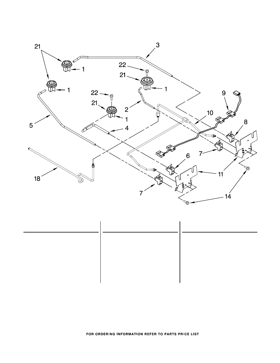 Cooktop burner, Cooktop burner parts | Whirlpool GW395LEPS00 User Manual | Page 9 / 10