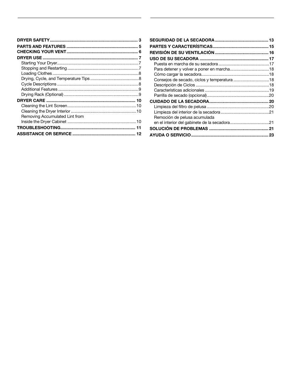 Whirlpool 3HLER5437JQ0 User Manual | Page 2 / 24