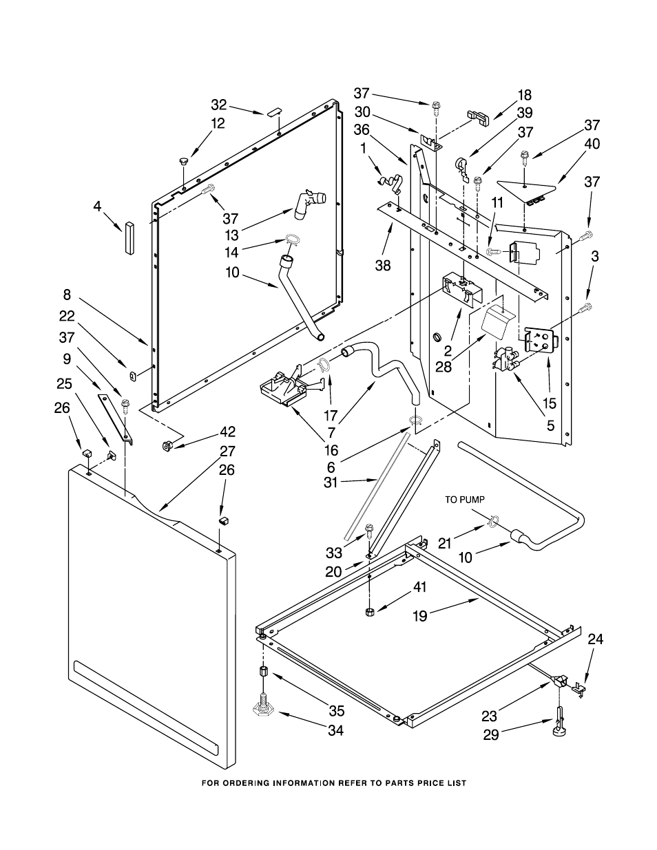 Washer cabinet, Washer cabinet parts | Whirlpool WGT3300SQ1 User Manual | Page 11 / 22