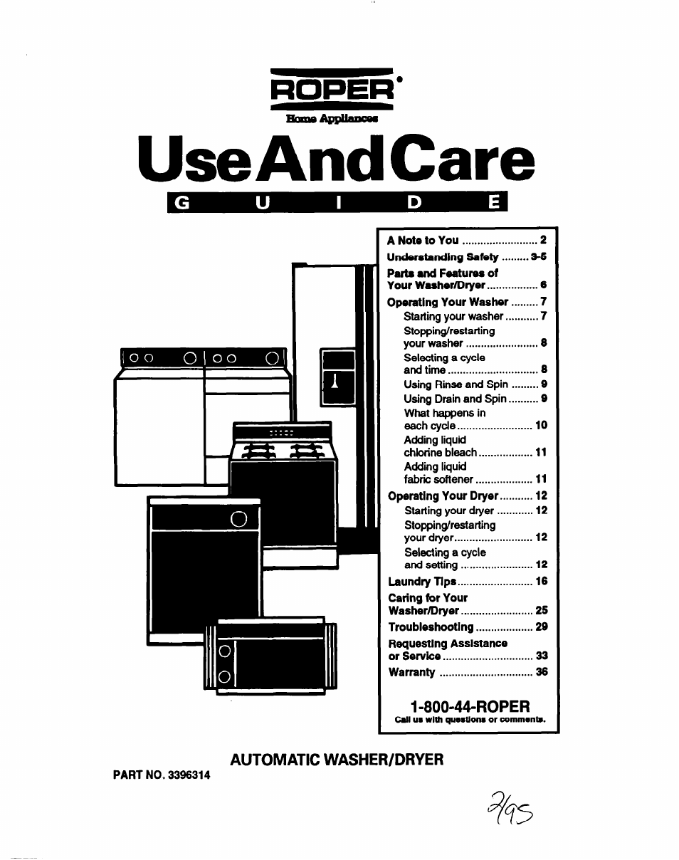 Whirlpool 3396314 User Manual | 34 pages