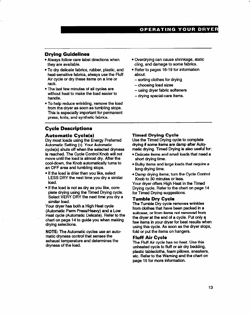 Whirlpool 3396314 User Manual | Page 13 / 34