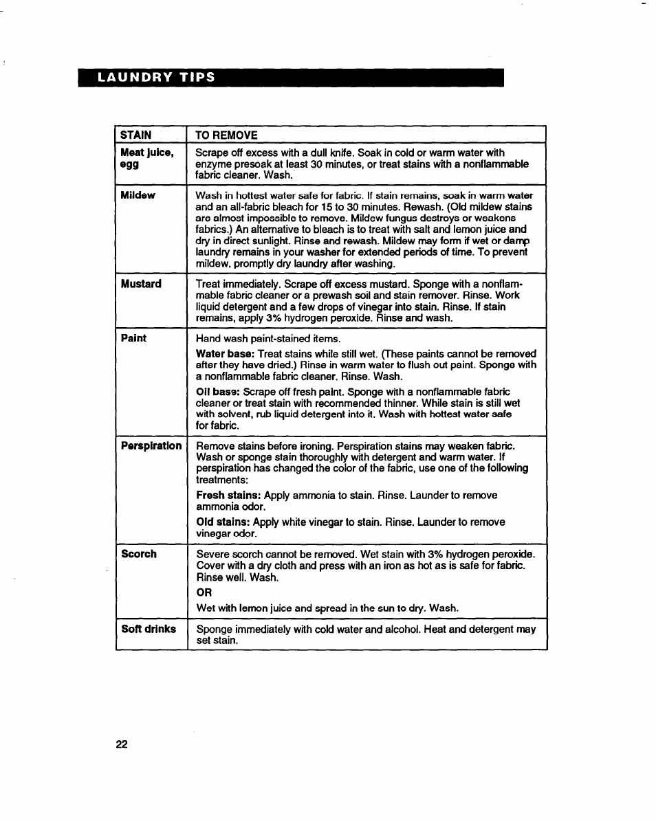Whirlpool 3396314 User Manual | Page 22 / 34
