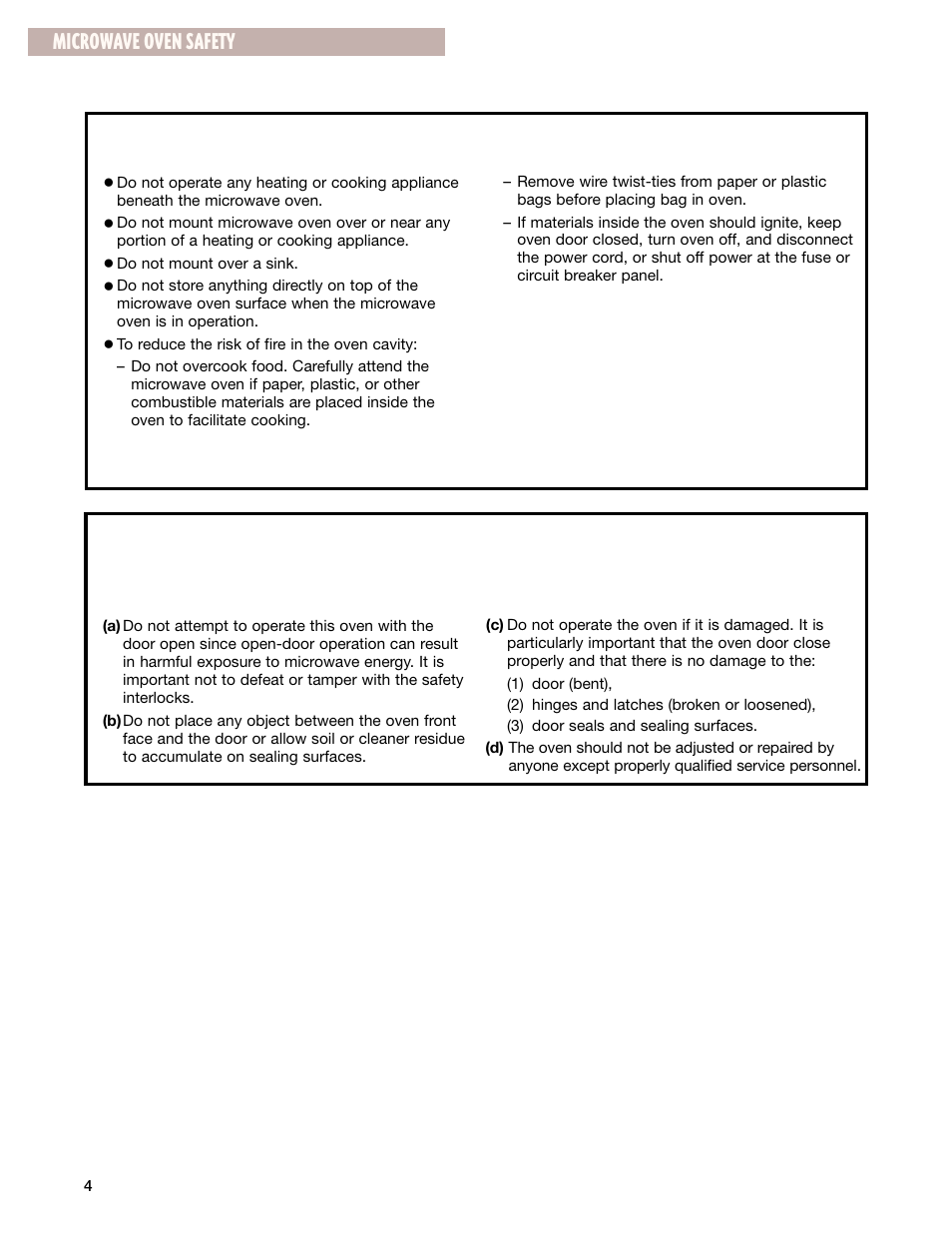 Save these instructions, Important safety instructions, Microwave oven safety | Whirlpool GM8155XJ User Manual | Page 4 / 60