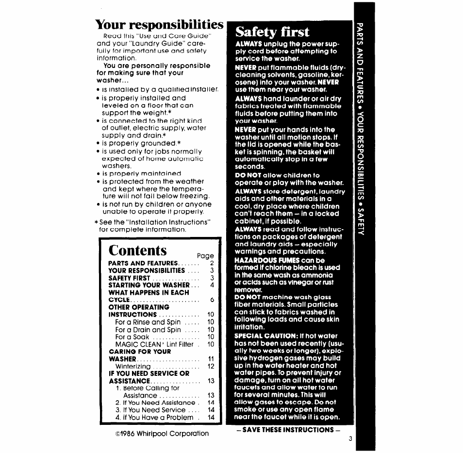 Whirlpool LA5570XP User Manual | Page 3 / 16