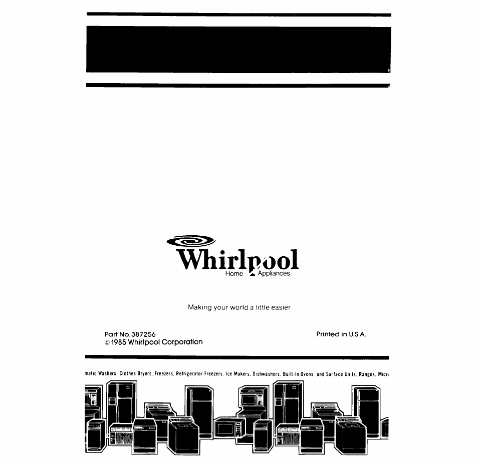 Whirlpool | Whirlpool LA77OOXP User Manual | Page 16 / 16